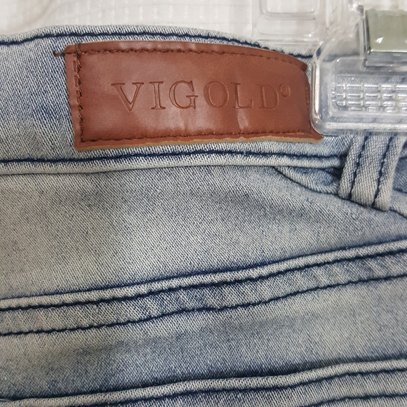 🌞Vigold blue distress frayed hem shorts size 7/8 - Picture 4 of 5